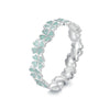 925 Sterling Silver Enamel and Platinum Plated Ring Size 6 for Women