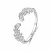 925 Sterling Silver White Gold Plated Ring with Pavé Setting CZ for Women