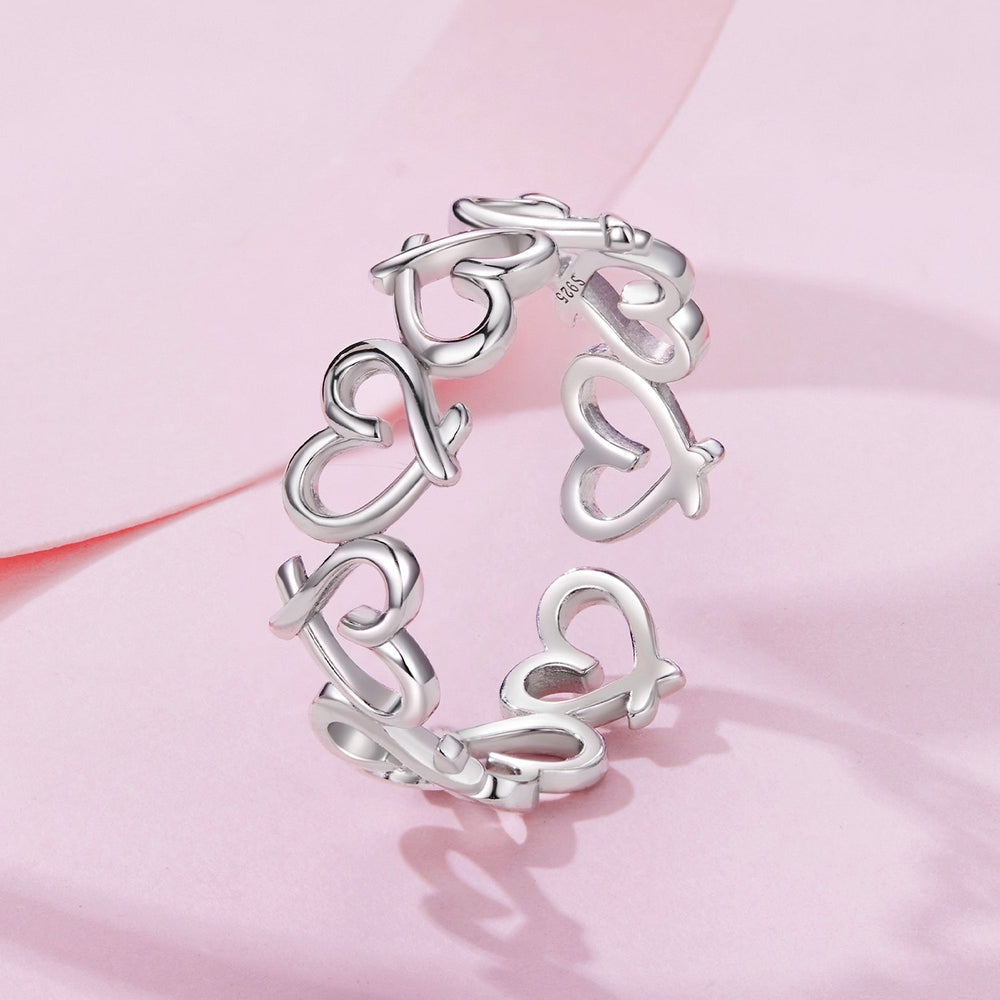 925 Sterling Silver and White Gold Plated Ring for Women