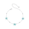 925 Sterling Silver Starfish Design Bracelet with Enamel Process