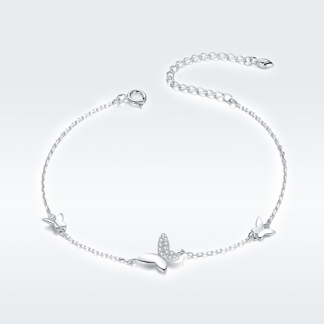 925 Sterling Silver Pavé Setting CZ Bracelet for Women