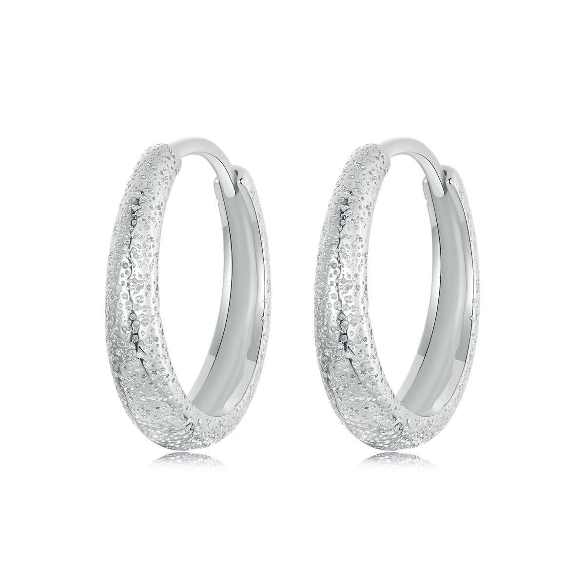 925 Sterling Silver Earrings 16*3mm with Platinum Plating for Women - imagen 2 de 3