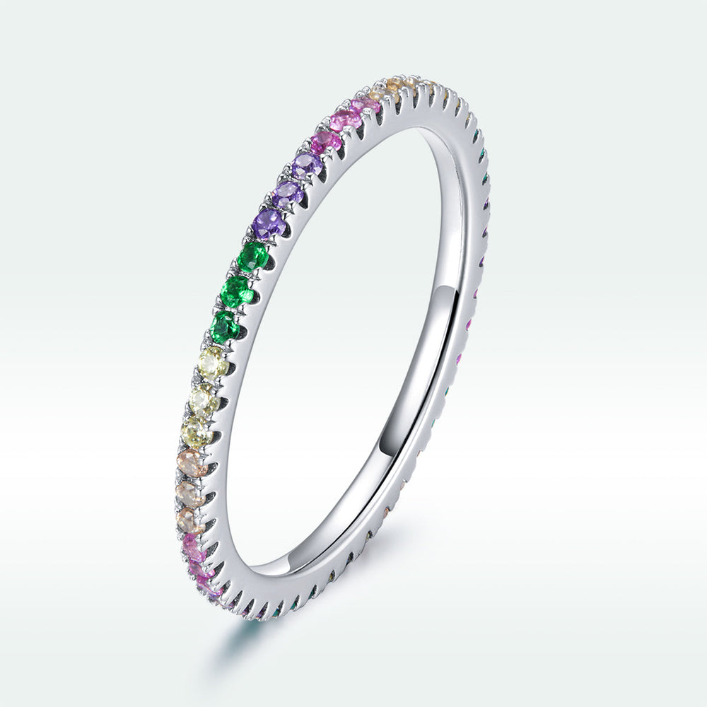 925 Sterling Silver Pavé Set CZ Ring Size 6 for Women
