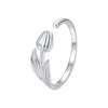 925 Sterling Silver Plated White Gold 0.18cm Rings for Women