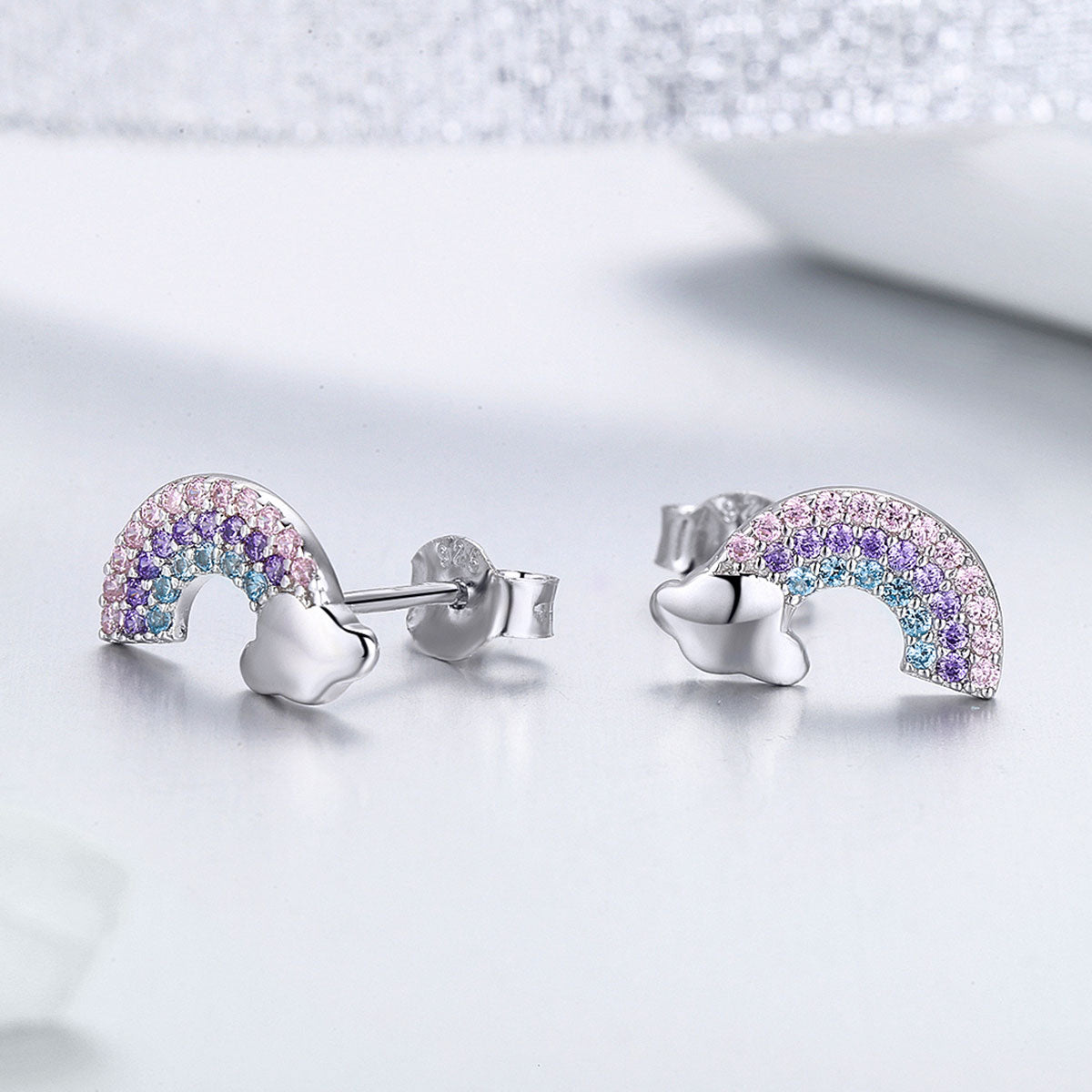 925 Sterling Silver Earrings with Pavé Setting CZ - imagen 3 de 6