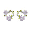 925 Sterling Silver Enamel CZ Plated Earrings
