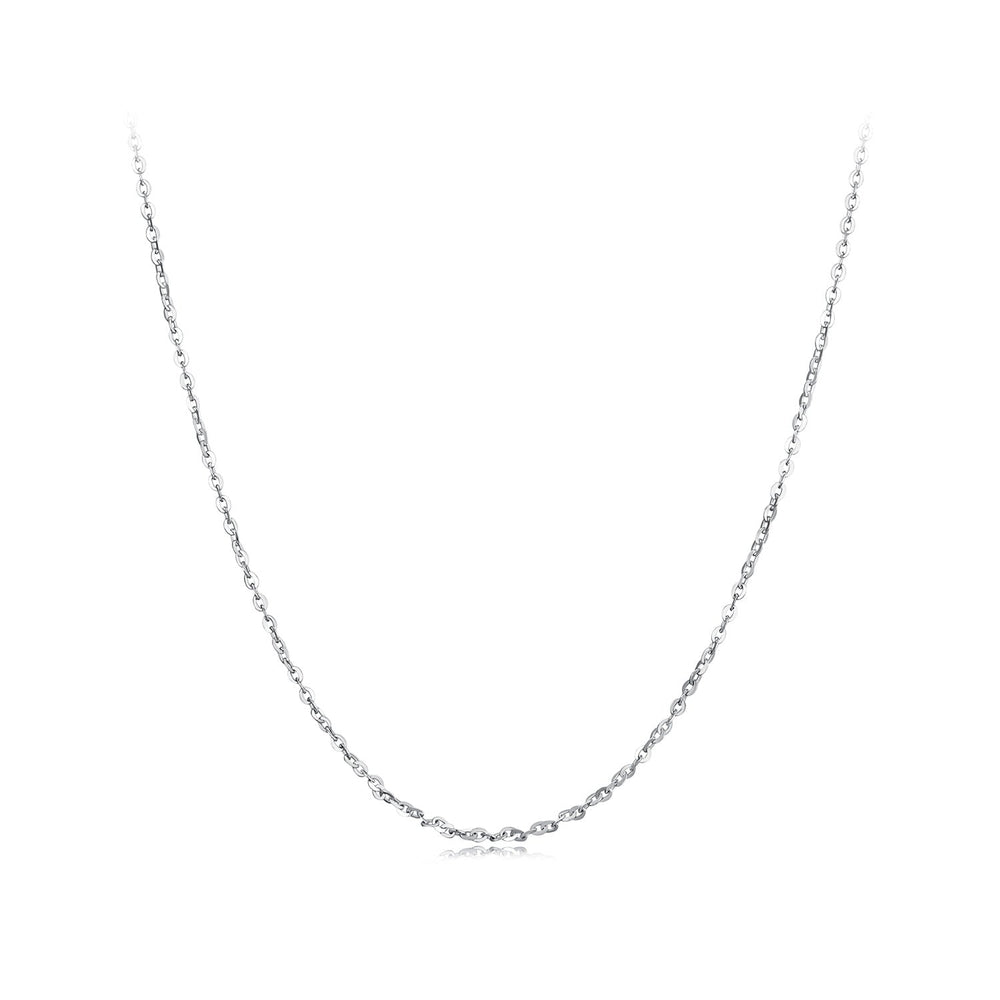 925 Sterling Silver Plated Platinum Necklace 45.0 cm for Men