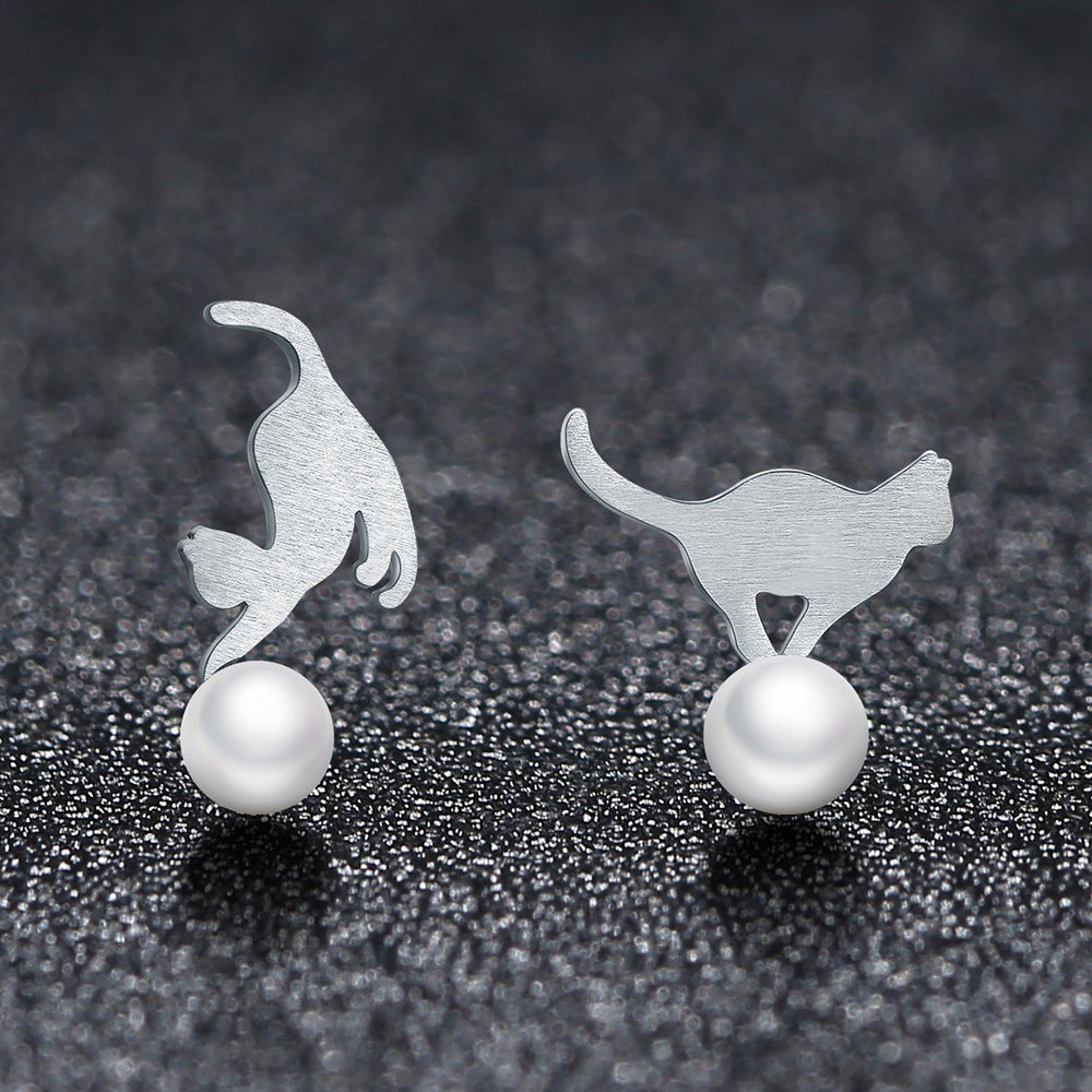 925 Sterling Silver Shell Pearl Earrings for Women