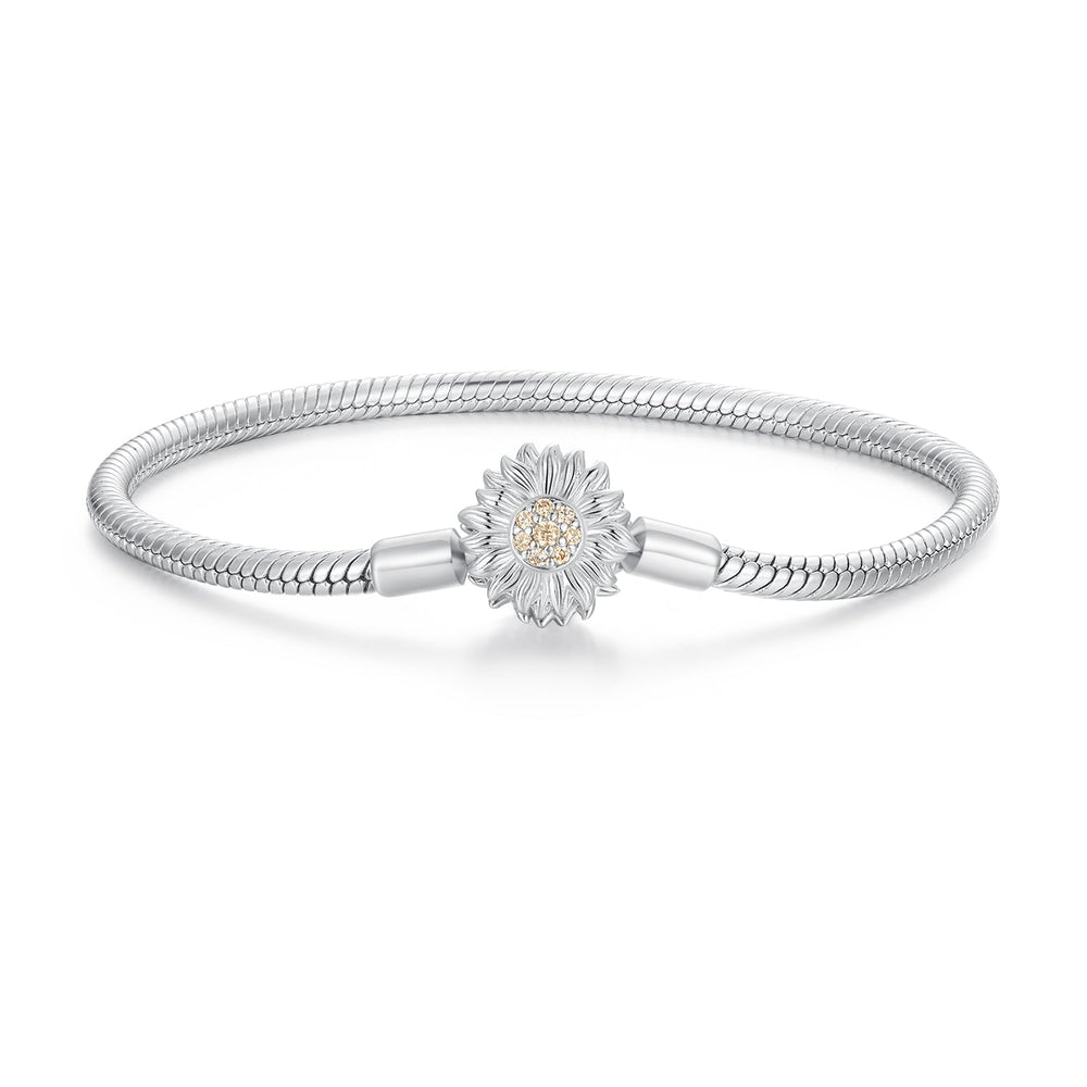 925 Sterling Silver Pavé Setting CZ Bracelet for Women - 17.0 Size, 170mm Length, 3mm Chain Thickness