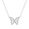 S925 Sterling Silver Plated Nacre & CZ Necklace, 40+5cm for Women