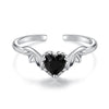 925 Sterling Silver Oxidized Pendant CZ Ring