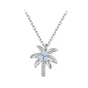 925 Sterling Silver + Nano Opal Stone Pendant Necklace for Women