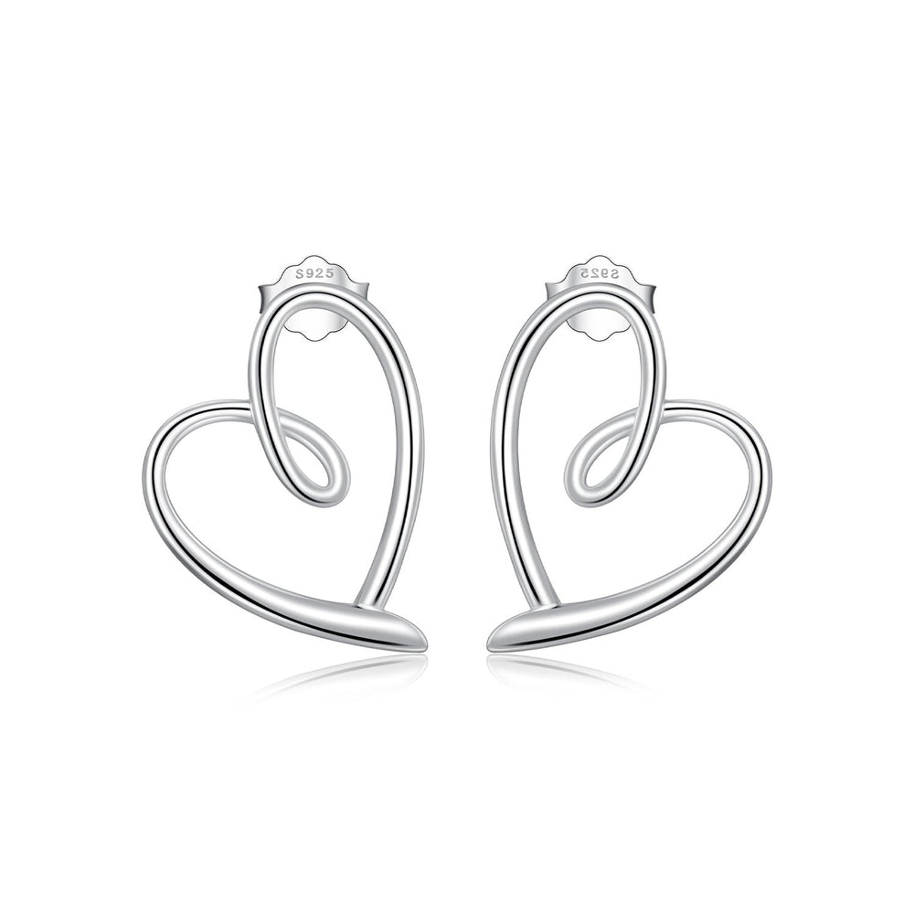 925 Sterling Silver Earrings for Women - 19x14mm, Platinum Plated