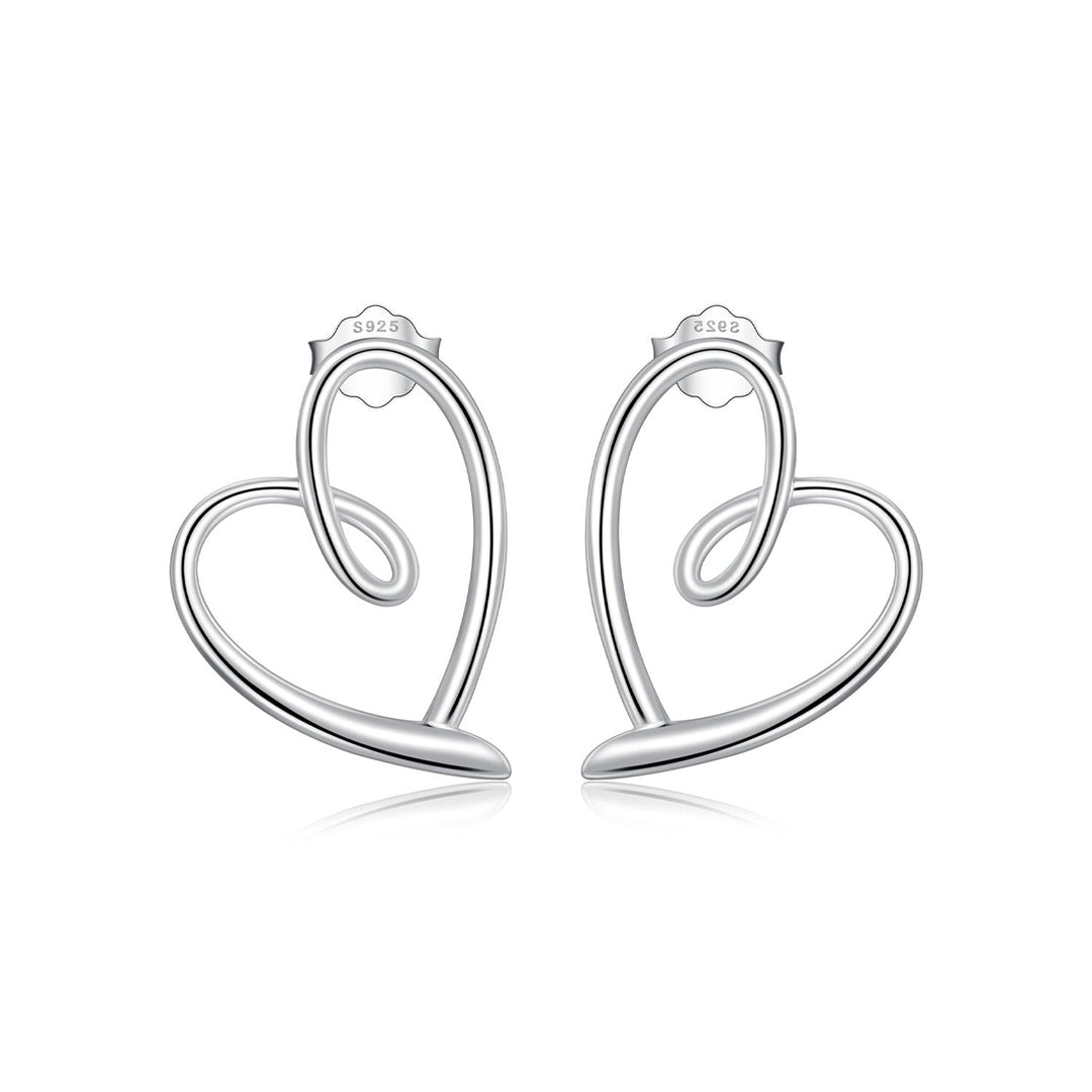 925 Sterling Silver Earrings for Women - 19x14mm, Platinum Plated