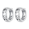 925 Sterling Silver Oxidized Earrings for Women 1.2*0.4cm