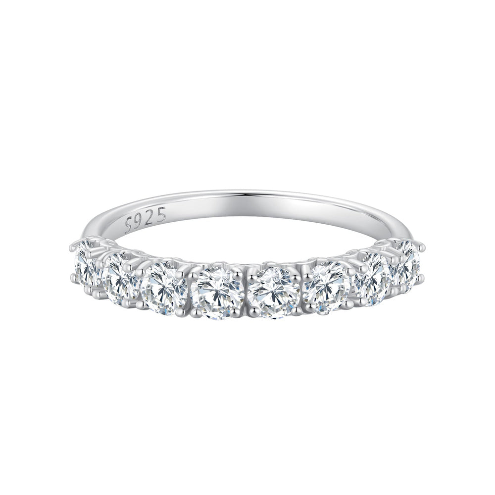 925 Sterling Silver Plated Moissanite Ring Size 5 for Women