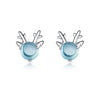 925 Sterling Silver Transparent Glass Earrings