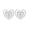 925 Sterling Silver White Gold Plated CZ Earrings