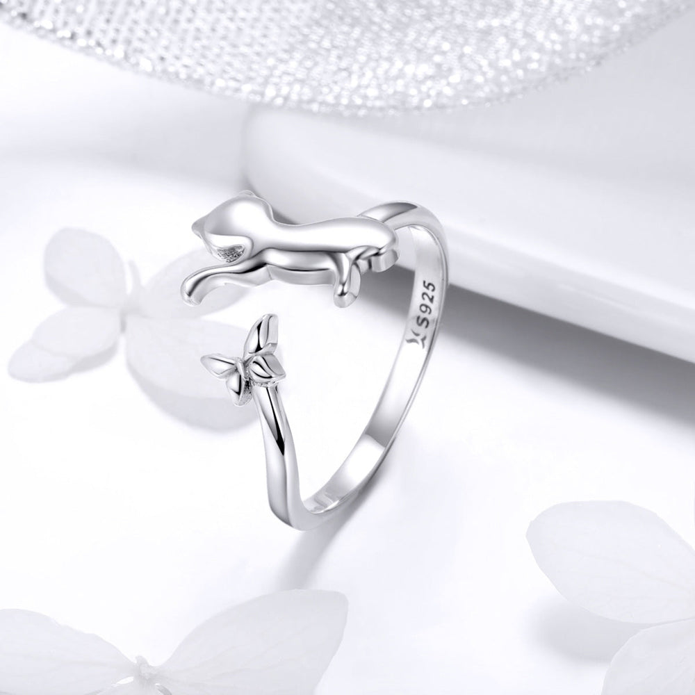925 Sterling Silver Ring with 0.2cm Width and 1.2cm Claw Height