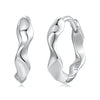 925 Sterling Silver White Gold Plated Earrings