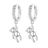925 Sterling Silver Plated Platinum Earrings