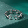 925 Sterling Silver Platinum Plated 0.4cm Wide Ring