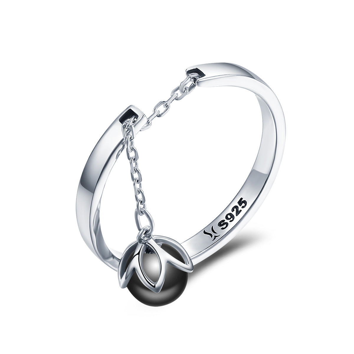 Anillo de plata de ley 925 de 0.2 CM de ancho para mujer