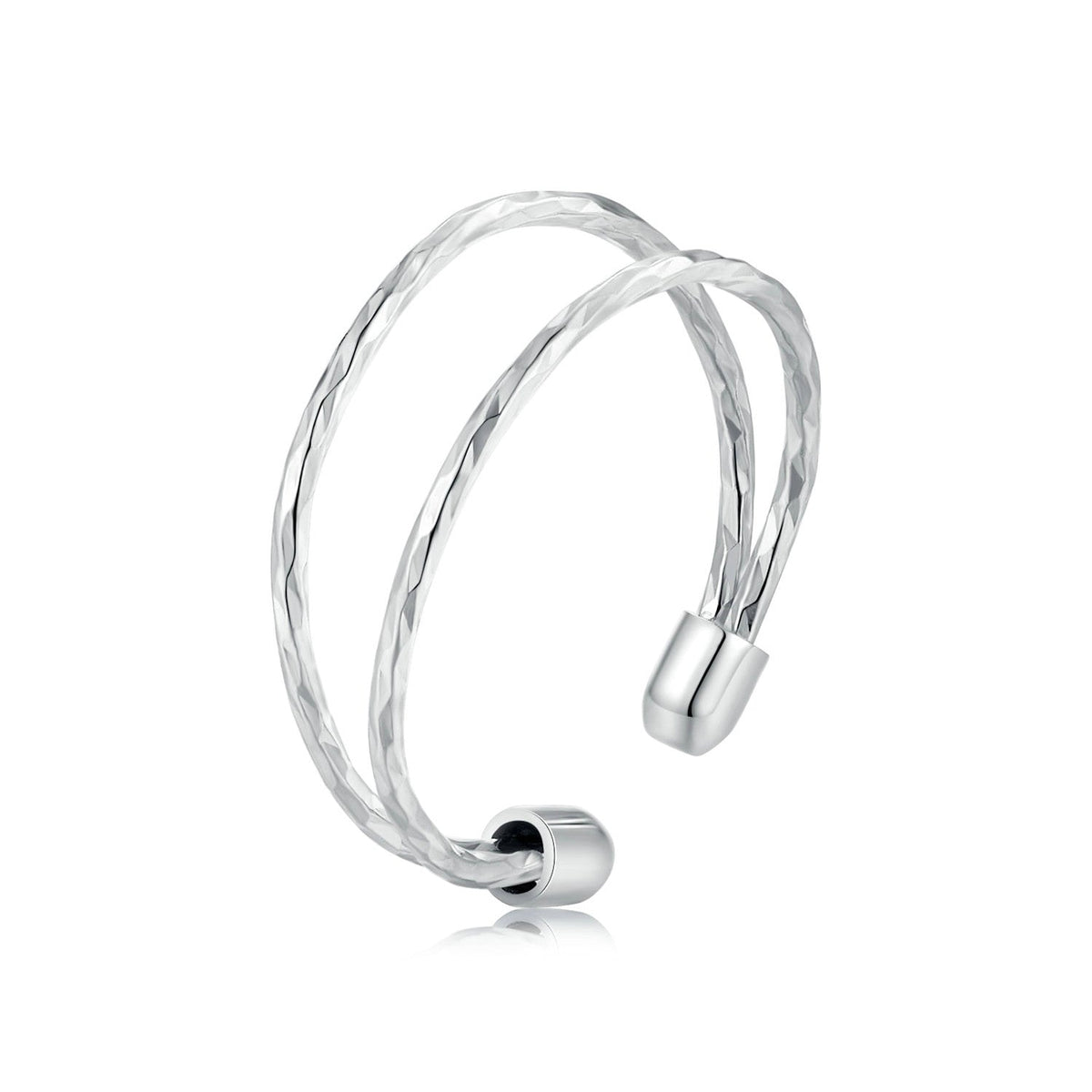 925 Sterling Silver & White Gold Plated Ring for Women - Stylish Width 2.3-6.3mm - image 2 of 7
