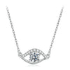 925 Sterling Silver Moissanite Necklace 40+5cm in Length for Women
