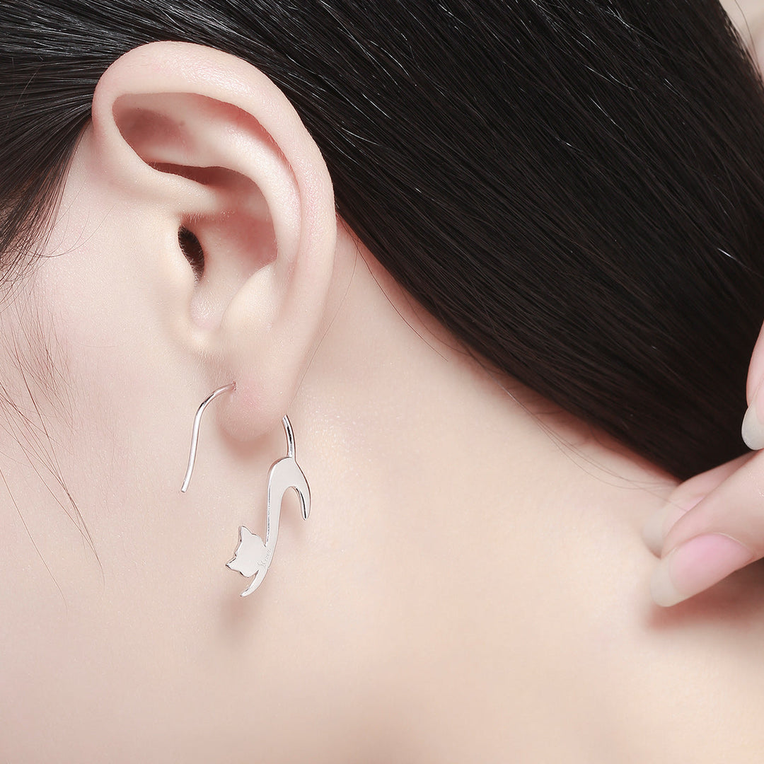 925 Sterling Silver Earrings for Women - 3*2.5cm, Platinum Plated