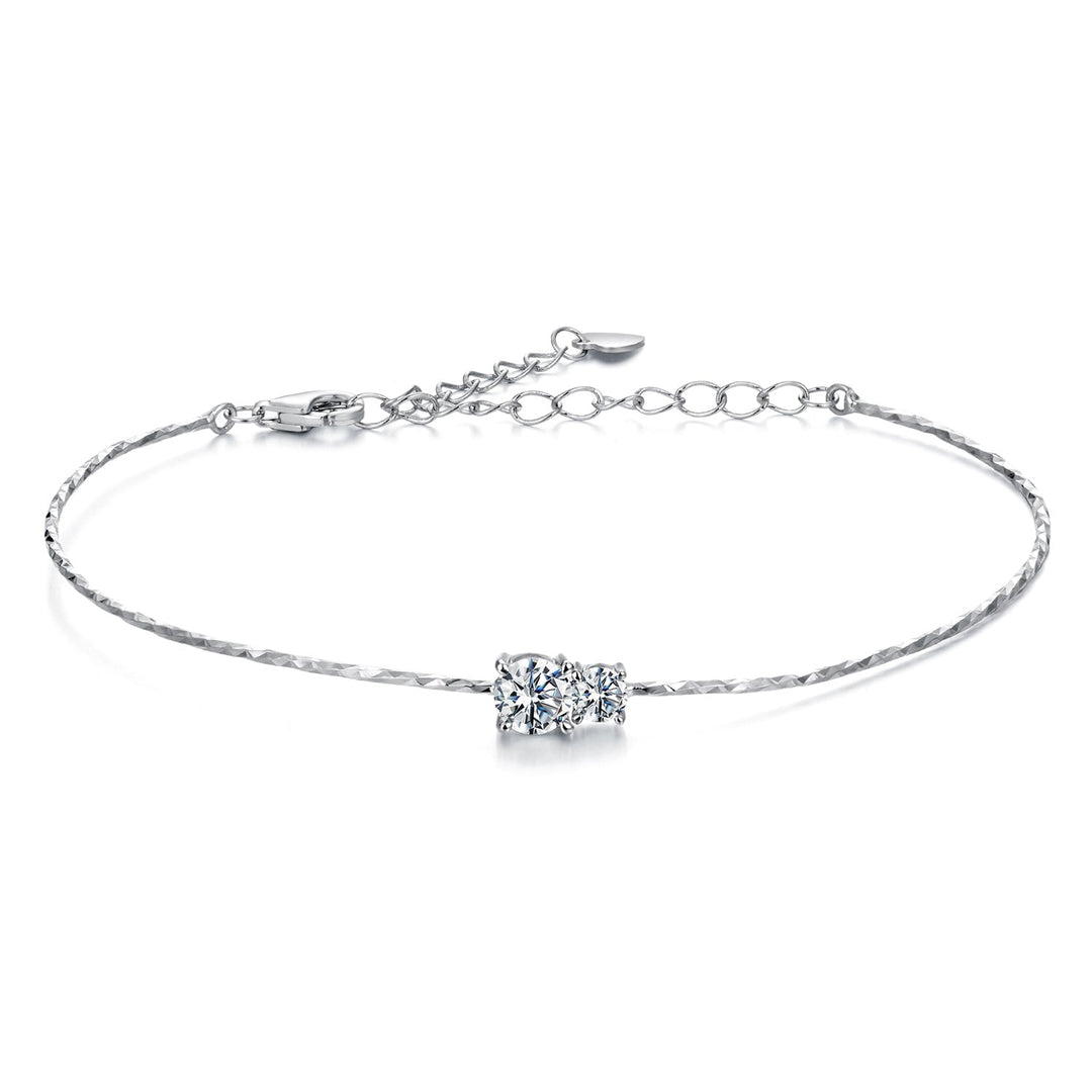 925 Sterling Silver 0.2 Carat Genuine Moissanite Bracelet for Women