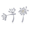 925 Sterling Silver Jewelry Set with Pavé Setting CZ, 2.0*1.4cm