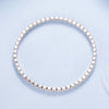 925 Sterling Silver White Gold Plated 16cm Stretchable CZ Bracelet for Women