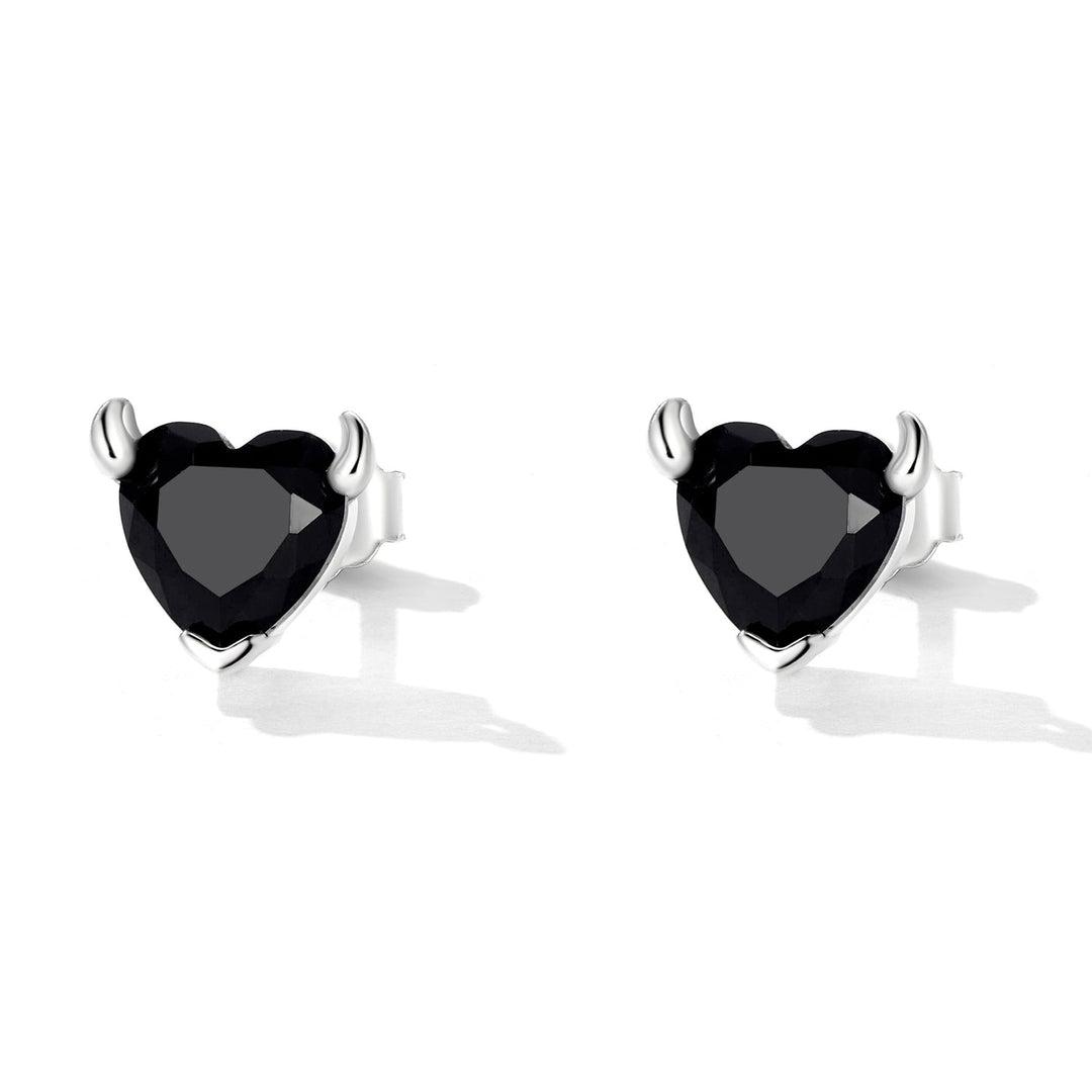 925 Sterling Silver Oxidized CZ Earrings for Women