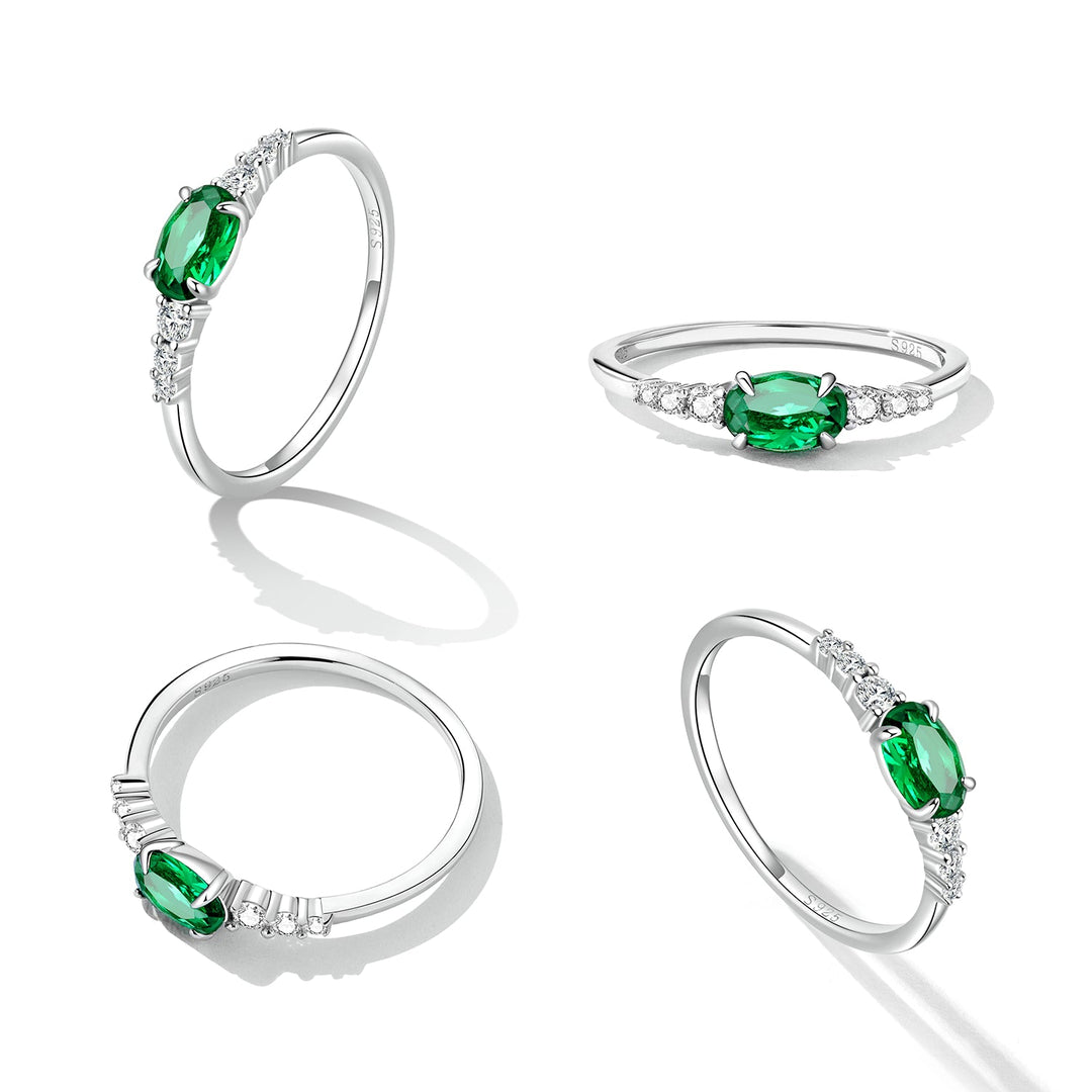 925 Sterling Silver & Platinum Plated 0.1cm CZ Ring for Women - Size 6.0