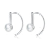 925 Sterling Silver Earrings in Rose Gold with Beads for Women