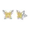 925 Sterling Silver White Gold Plated Small Earrings