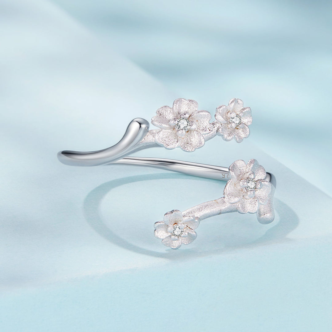 925 Sterling Silver Plated White Gold Ring for Women