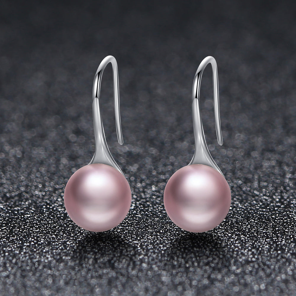 925 Sterling Silver Oxidized Pearl Earrings for Women