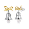 925 Sterling Silver Earrings with Synthetic Pearl, 1.7*0.9cm for Women