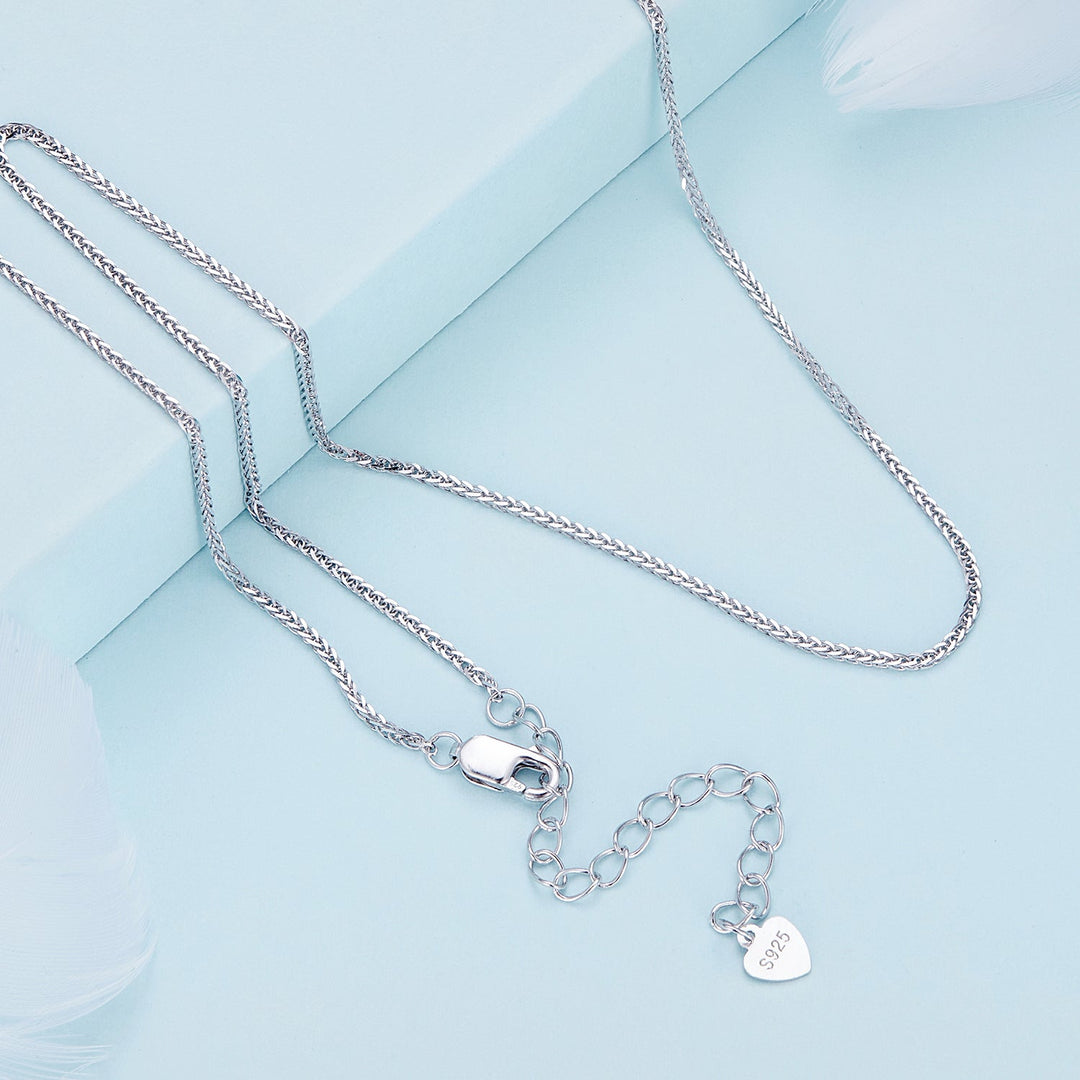 925 Sterling Silver Platinum Plated 45cm Chain Length Necklace for Women