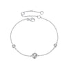 925 Sterling Silver 5mm Moissanite & 3mm Moissanite Bracelet for Women