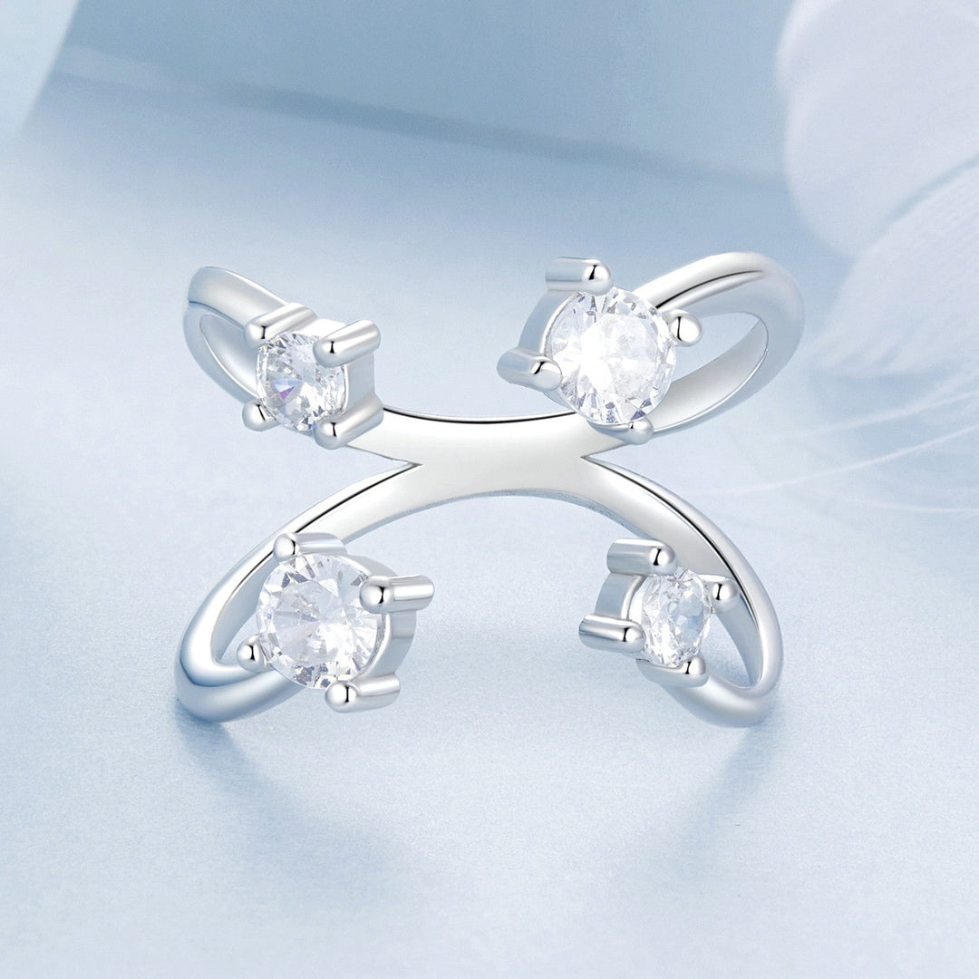 925 Sterling Silver White Gold Plated Pavé Set CZ Ring 2.5-13.5mm for Women