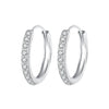 925 Sterling Silver Pavé Setting Gold Plated Earrings for Women
