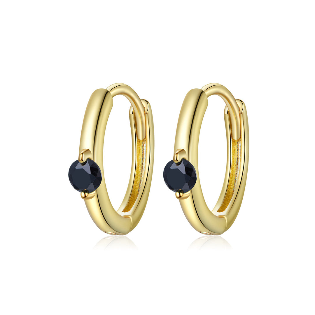 925 Sterling Silver Pavé Setting CZ Gold Plated Earrings for Women