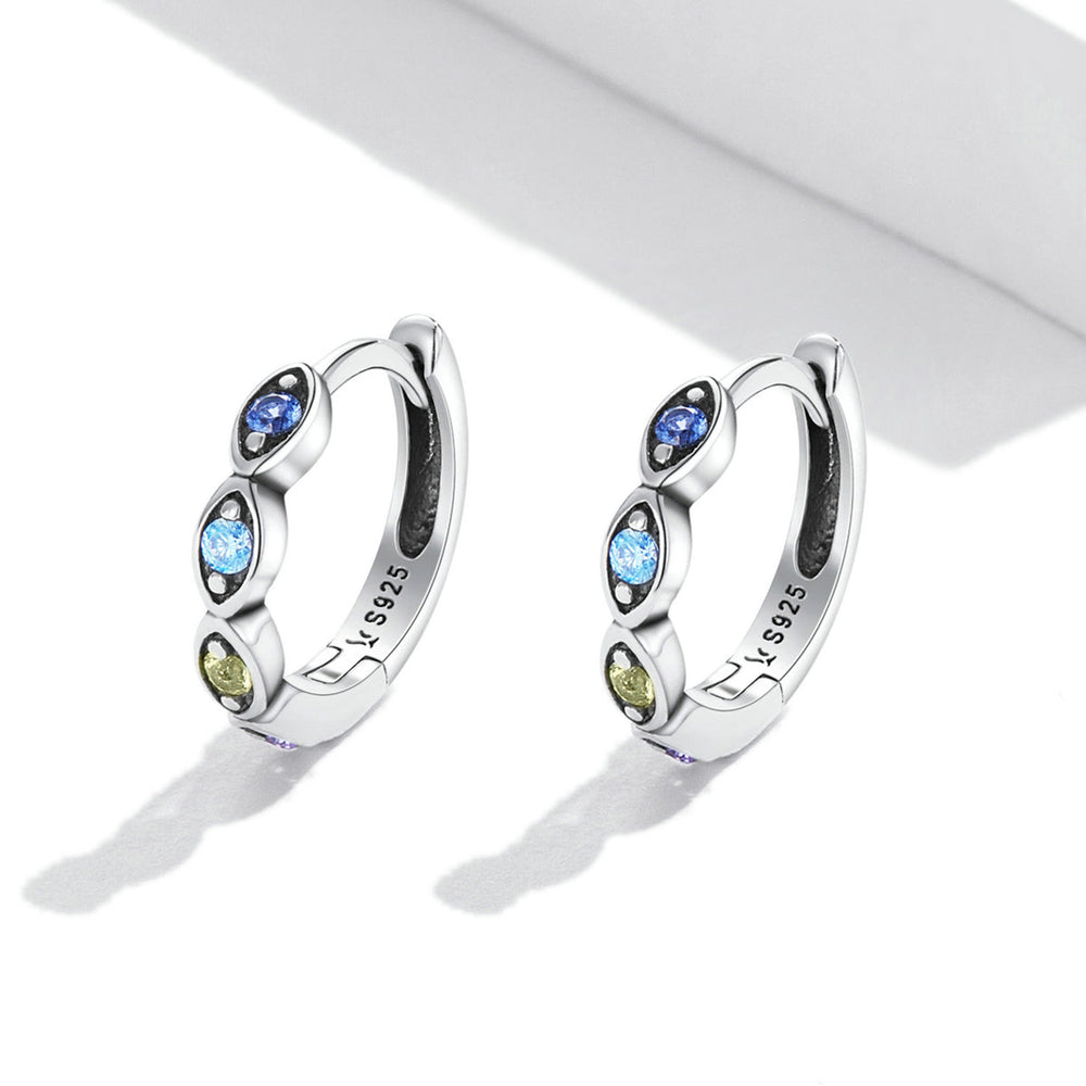 925 Sterling Silver Pavé Setting Earrings with CZ Stone