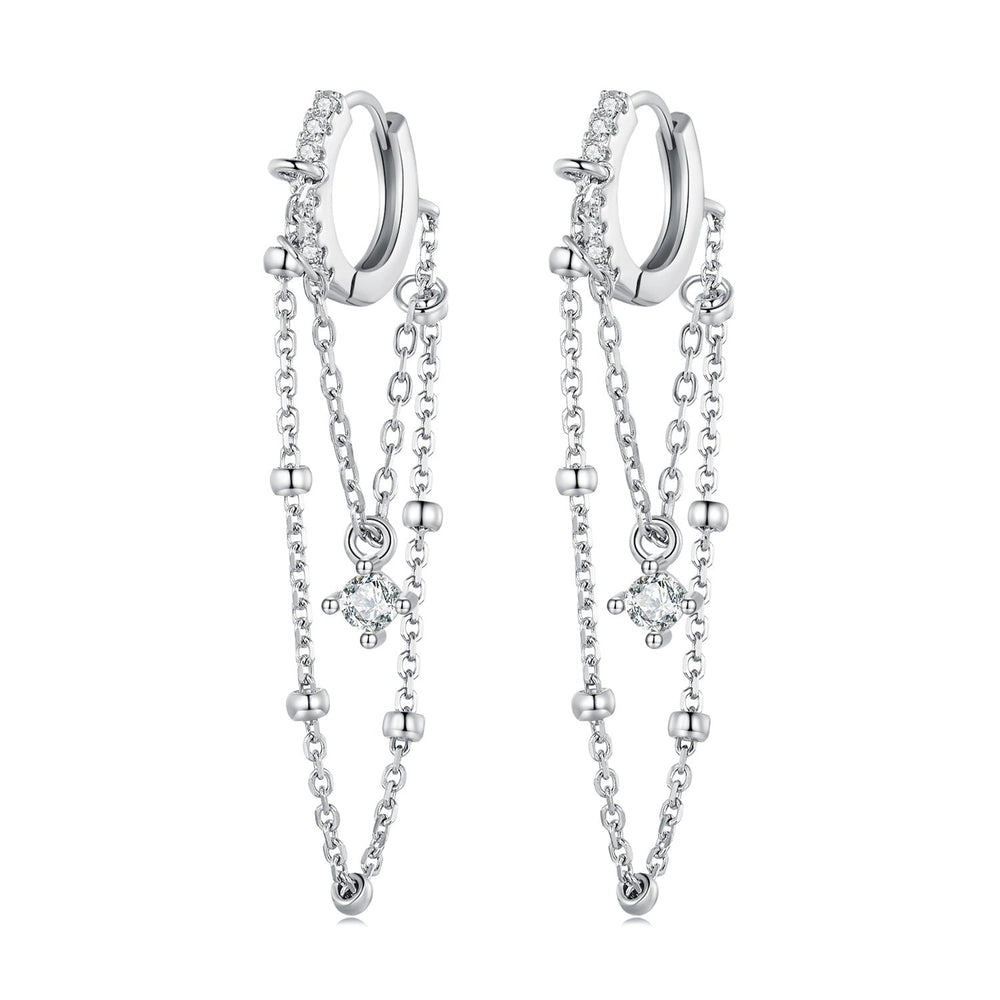 925 Sterling Silver Pavé Setting CZ Earrings for Women