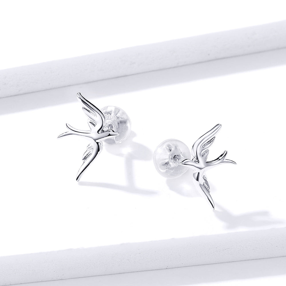 925 Sterling Silver Earrings 0.7*1.2cm for Women