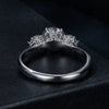 925 Sterling Silver Moissanite 6.5mm 1ct Ring, Size E for Women