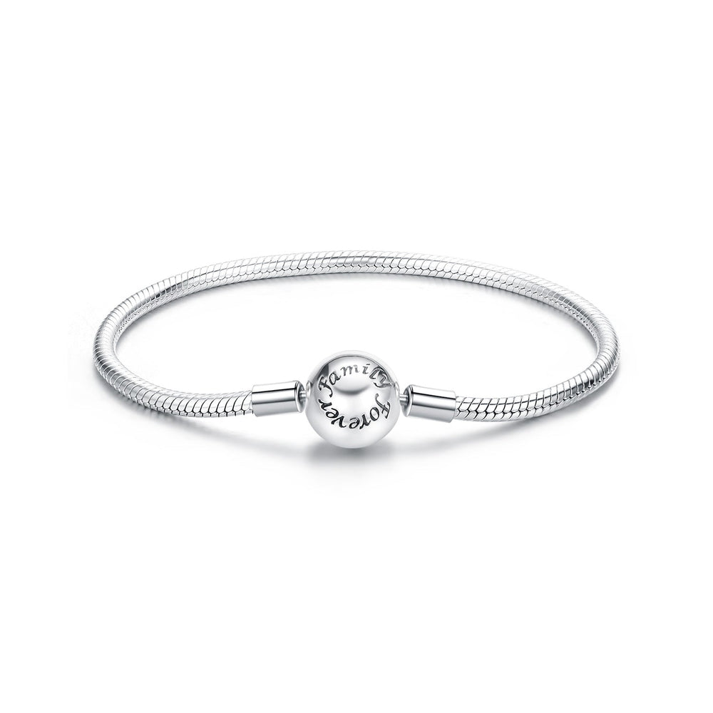 925 Sterling Silver Oxidized Silver White Gold 14.0mm Bracelet for Women